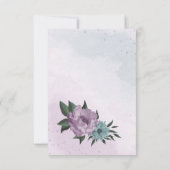 青紫色の花の植物性結婚植物 サンキューカード (裏面)