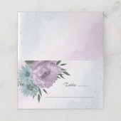 青紫色の花の植物性結婚植物 プレイスカード (外部開封)