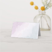 青紫色の花の植物性結婚植物 プレイスカード (裏面)