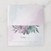 青紫色の花の植物性結婚植物 プレイスカード (外部開封)