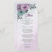 青紫色の花の植物性結婚植物 メニュー (正面/裏面)