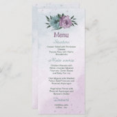 青紫色の花の植物性結婚植物 メニュー (正面/裏面)