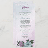 青紫色の花の植物性結婚植物 メニュー (正面/裏面)