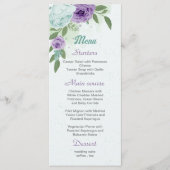 青紫色の花の緑の植物のメニュー メニュー (正面)