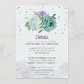 青紫色の花の緑の植物 エンクロージャーカード (正面)