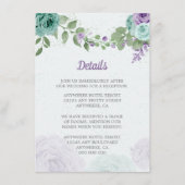 青紫色の花の緑の植物 エンクロージャーカード (正面)