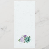 青紫色の花の緑の植物 メニュー (裏面)