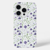 青紫色の花柄 Case-Mate iPhoneケース (裏面)