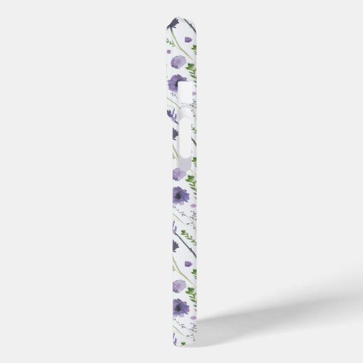 青紫色の花柄 Case-Mate iPhoneケース (裏面 / 左)