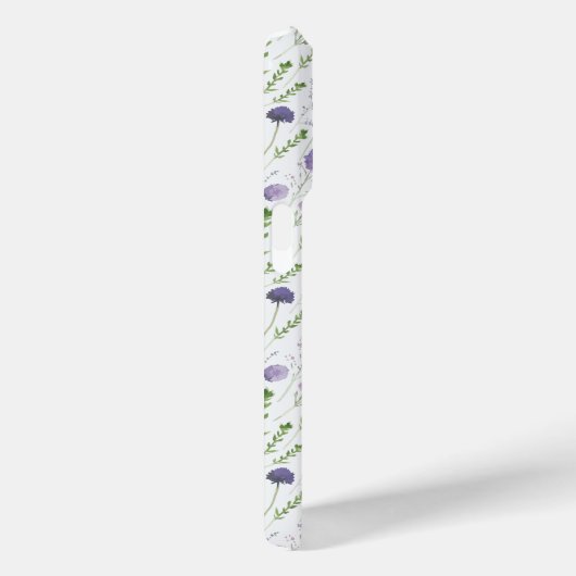 青紫色の花柄 Case-Mate iPhoneケース (裏面 / 右)