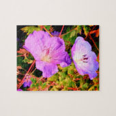青紫色の花 ジグソーパズル (横)