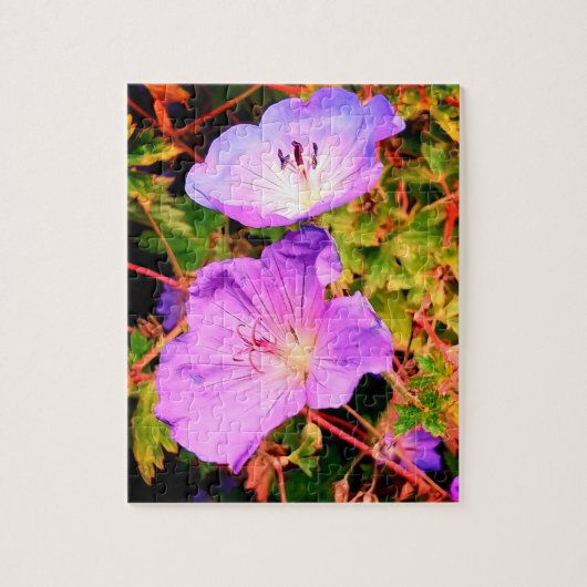 青紫色の花 ジグソーパズル (縦)
