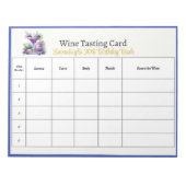 青紫色の誕生日パーティーの謎のワインを当てろ ノートパッド (正面)