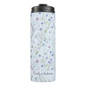 青紫色の野かわいらし花花柄 タンブラー (正面)