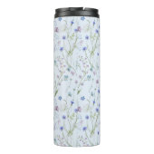 青紫色の野かわいらし花花柄 タンブラー (裏面)