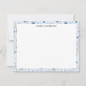 青紫色の野かわいらし花花柄 ノートカード (正面)