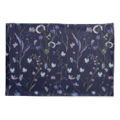 青紫色の野かわいらし花花柄 枕カバー (裏面)