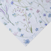 青紫色の野かわいらし花花柄 薄葉紙 (詳細)