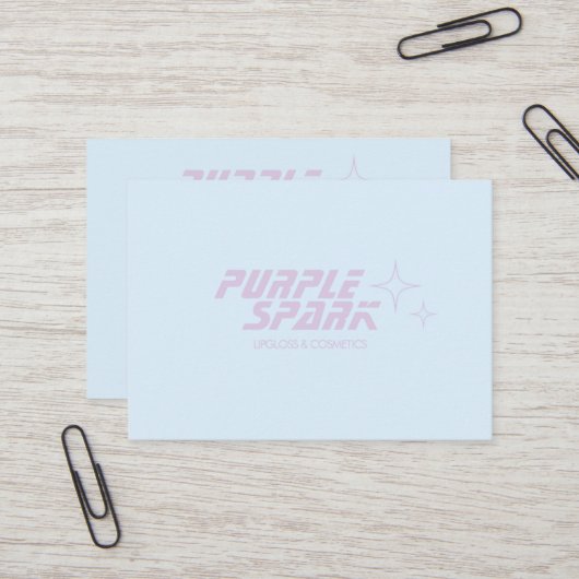 青紫色小型ビジネスQRコード 名刺 (正面/裏面インサイチュ)