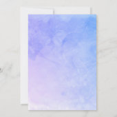 青紫色水彩羽毛晚餐派对邀请函 招待状 (裏面)
