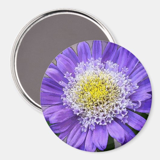 青紫色花 マグネット (正面/裏面)