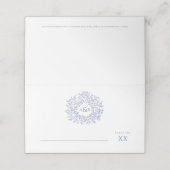 青紫葉の描結婚の プレイスカード (外部開封)