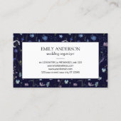 青紫野花花模様業 コーリングカード (裏面)