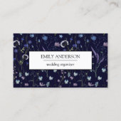 青紫野花花模様業 コーリングカード (正面)