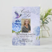 青紫陽花お祝いの葬式 招待状 (スタンド正面)