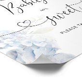 青紫陽花のティーポットベビーは甘い ポスター (角)