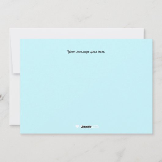 青紫陽花の季節の挨拶ハムスター シーズンカード (裏面)