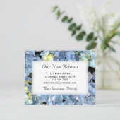 青紫陽花の新住所のお知らせ 案内状 (スタンド正面)