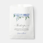 青紫陽花の植物性ベビーシャワー フェイバーバッグ (正面)