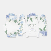 青紫陽花の植物性ベビーシャワー フェイバーボックス (折り畳みなし)