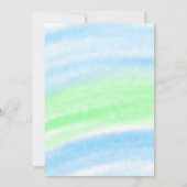 青紫陽花の植物性ベビーシャワー 招待状 (裏面)