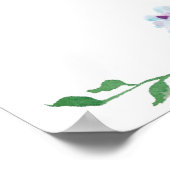 青紫陽花の結婚ウェルカムサインポスター ポスター (角)