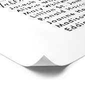 青紫陽花の結婚テーブル座席表 ポスター (角)