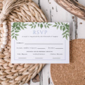 青紫陽花カスタマイズ結婚の返信 出欠カード