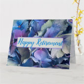 青紫陽花ハッピーリタイアメントグループビッグ カード (黄色い花)