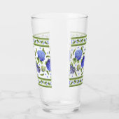 青紫陽花ファンシー縁ど タンブラーグラス (左)