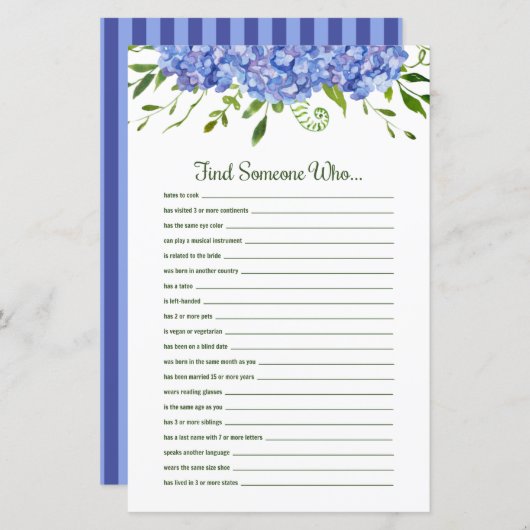 青紫陽花フローラが人を見つける (正面/裏面)