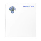 青紫陽花フローラセラミックポット ノートパッド (正面)