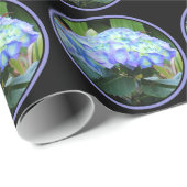 青紫陽花フローラ自然写真 ラッピングペーパー (ロールコーナー)