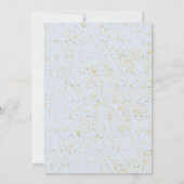 青紫陽花フローラ金ゴールド幾何学模様 招待状 (裏面)