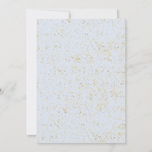 青紫陽花フローラ金ゴールド幾何学模様 招待状 (裏面)