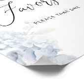 青紫陽花ベビーシャワーの好意 ポスター (角)