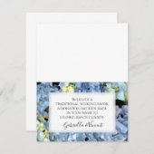 青紫陽花結婚のチャリティーフェイスカード (正面/裏面)