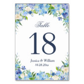 青紫陽花結婚のテーブル番号 テーブルナンバー (裏面)