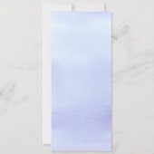 青紫陽花結婚のメニューまたはブライダルシャワー 招待状 (裏面)