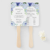 青紫陽花結婚の扇風機 ハンドファン (正面&裏面)